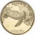 Коста-Рика 50 колон 2023 - Фауна экосистемы - Коралловый риф. Морская черепаха Хоксбилл