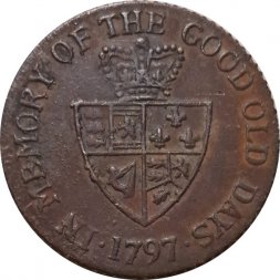 Игровой жетон Великобритания Spade Guinea - Георг III в память о старых добрых временах