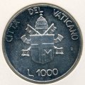 Ватикан 1000 лир 1990 год