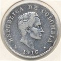 Колумбия 50 сентаво 1916 год