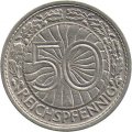 Веймарская республика 50 рейхспфеннигов 1928 год (A)