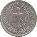 Веймарская республика 50 рейхспфеннигов 1928 год (A)