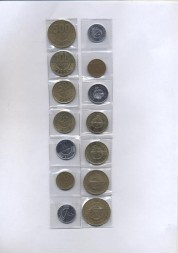 Набор из 7 монет Коста-Рика 1999 - 2016 год