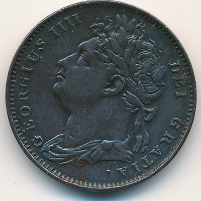 Великобритания 1 фартинг 1821 год