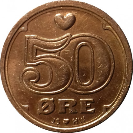Дания 50 эре 2014 год