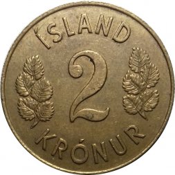 Исландия 2 кроны 1963 год