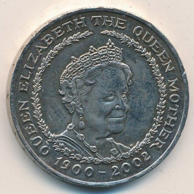 Великобритания 5 фунтов 2002 год - Королева-Мать
