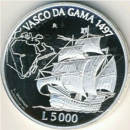 Сан-Марино 5000 лир 1997 год