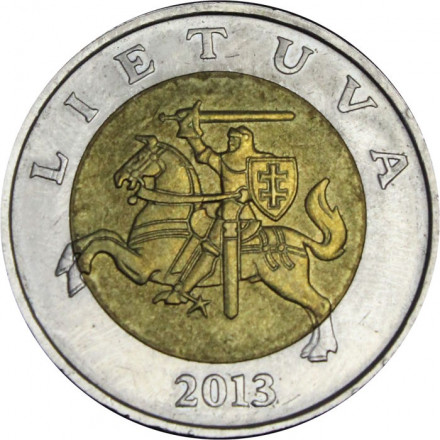 Литва 5 лит 2013 год
