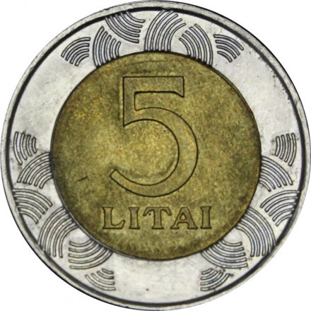 Литва 5 лит 2013 год
