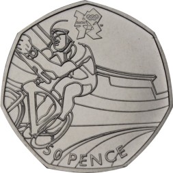 Великобритания 50 пенсов 2011 год - Велоспорт