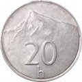 Словакия 20 геллеров 1993 год - Горный пик