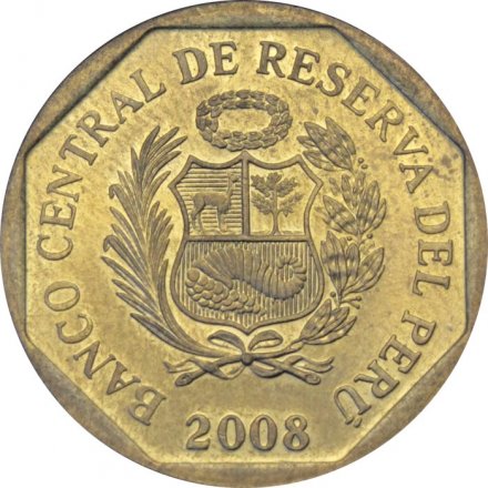 Перу 20 сентимо 2008 год