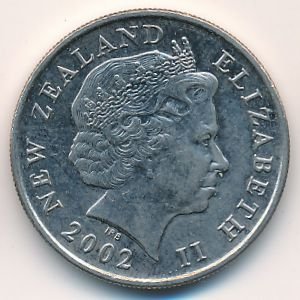 Новая Зеландия 10 центов 2002 год - Маска маори