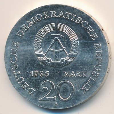 ГДР 20 марок 1986 год