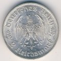 Третий Рейх 2 рейхсмарки 1934 год - 175 лет со дня рождения Фридриха Шиллера