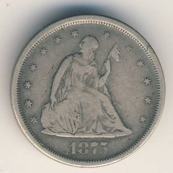 США 20 центов 1875 год