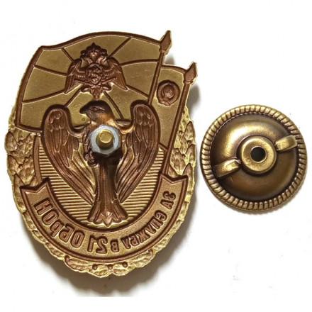 Знак &quot;За службу в 21 ОБрОН&quot;, с удостоверением