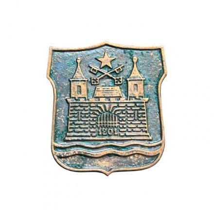 Значок Латвия. Рига. Герб. 1201 год основания