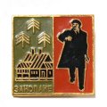 Значок Закопане. Здесь жил Ленин. Ленин шагает