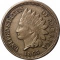 США 1 цент 1863 год