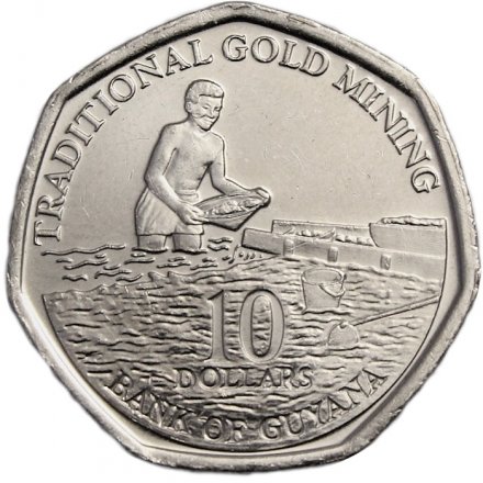 Гайана 10 долларов 2009 год
