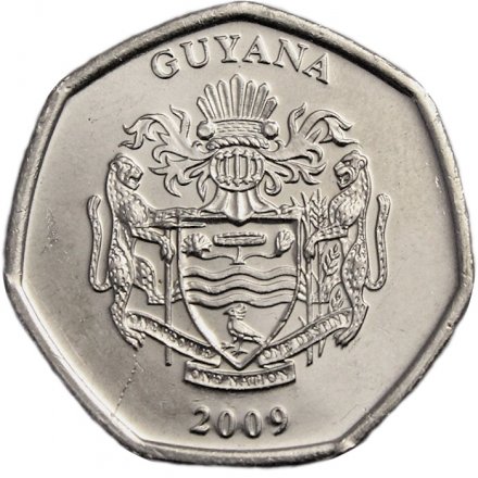 Гайана 10 долларов 2009 год