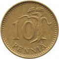 Финляндия 10 пенни 1981 год