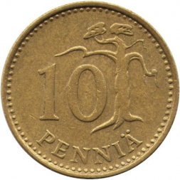 Финляндия 10 пенни 1981 год