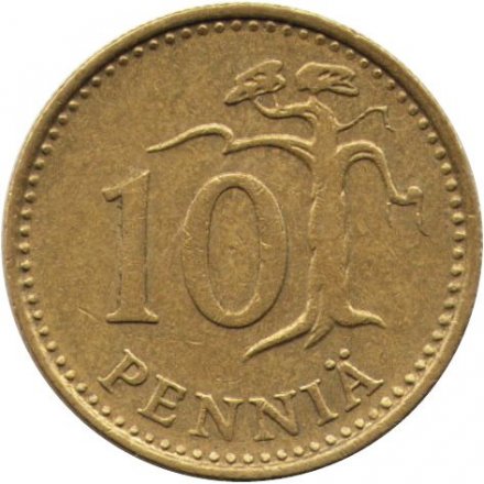Финляндия 10 пенни 1981 год
