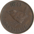 Великобритания 1 фартинг 1941 год - Крапивник