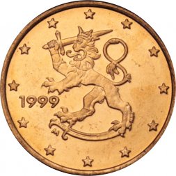 Финляндия 1 евроцент 1999 год