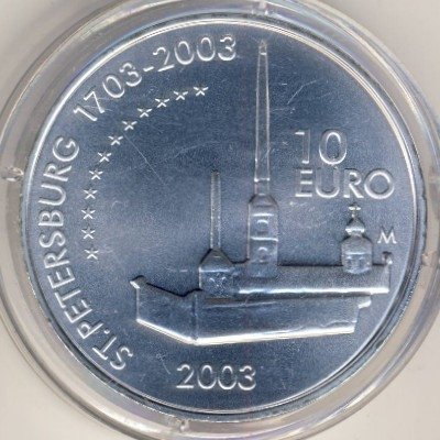 Финляндия 10 евро 2003 год - Карл Густав Эмиль Маннергейм (BU)