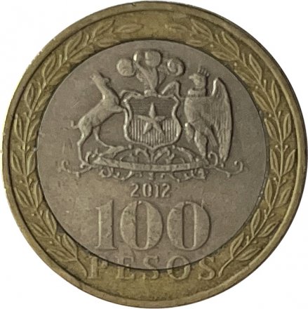 Чили 100 песо 2012 год - Мапуче (Арауканы)