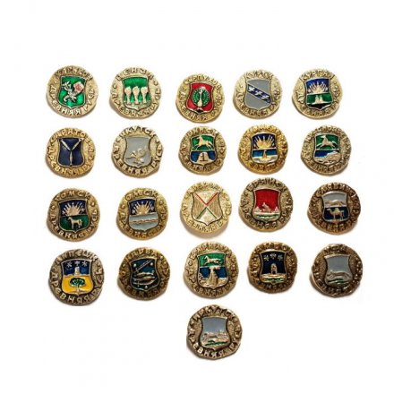 Набор из 21 значка. Герб. Древняя Русь (полный набор)