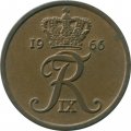 Дания 5 эре 1966 год - Король Фредерик IX