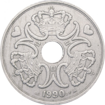 Дания 5 крон 1990 год - Королева Маргрете II