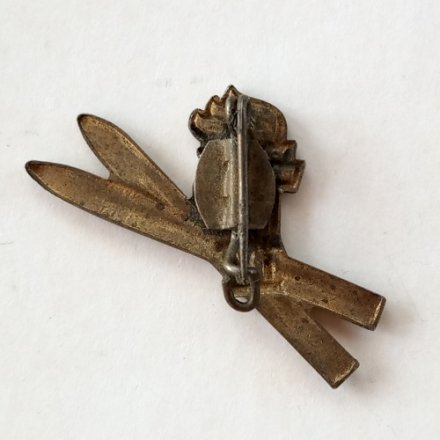 Значок Пионерия. ГДР Спорт. Золотые лыжи. 4 ступень