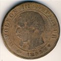 Франция 5 сантимов 1855 год
