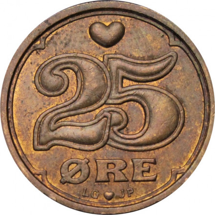 Дания 25 эре 1993 год