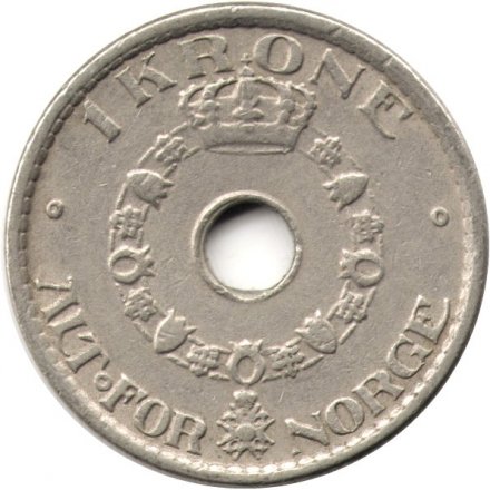 Норвегия 1 крона 1949 год - Король Хокон VII