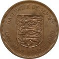 Джерси 1 новый пенни 1980 год - Герб Джерси