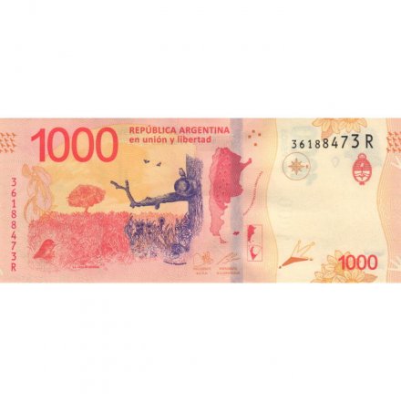 Аргентина 1000 песо 2019 год - UNC