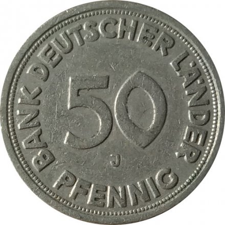 ФРГ 50 пфеннигов 1949 год (J)