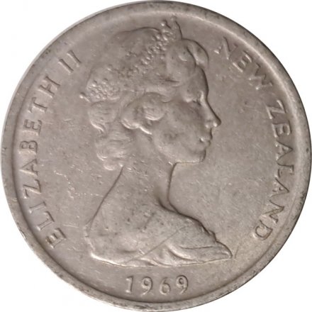 Новая Зеландия 5 центов 1969 год - Гаттерия