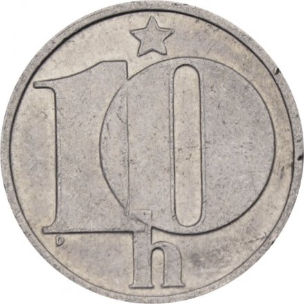 Чехословакия 10 геллеров 1980 год