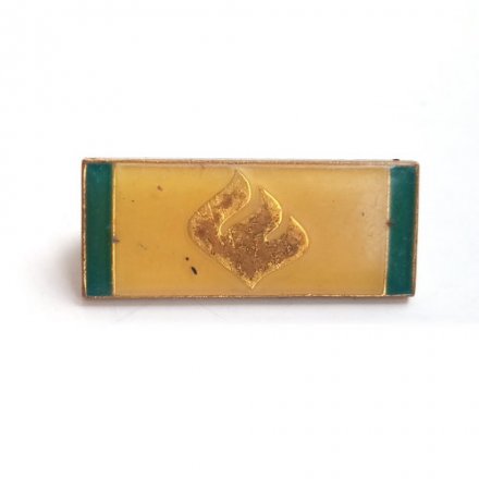 Значок иностранный, эмблема (желтый, зеленый)