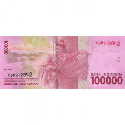 Индонезия 100000 рупий 2016 год (выпуск 2021) - Сукарно и Мохаммад Хатта. Острова Раджа-Ампат UNC