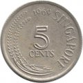 Сингапур 5 центов 1969 год