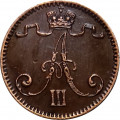 Финляндия 1 пенни 1893 год - Александр III - UNC